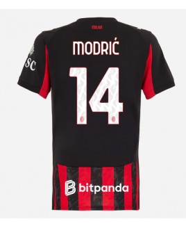 Günstige AC Milan Luka Modric #14 Heimtrikot Damen 2025-26 Kurzarm